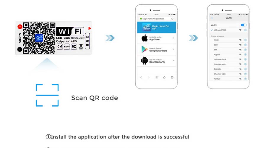 led strip light wifi controller