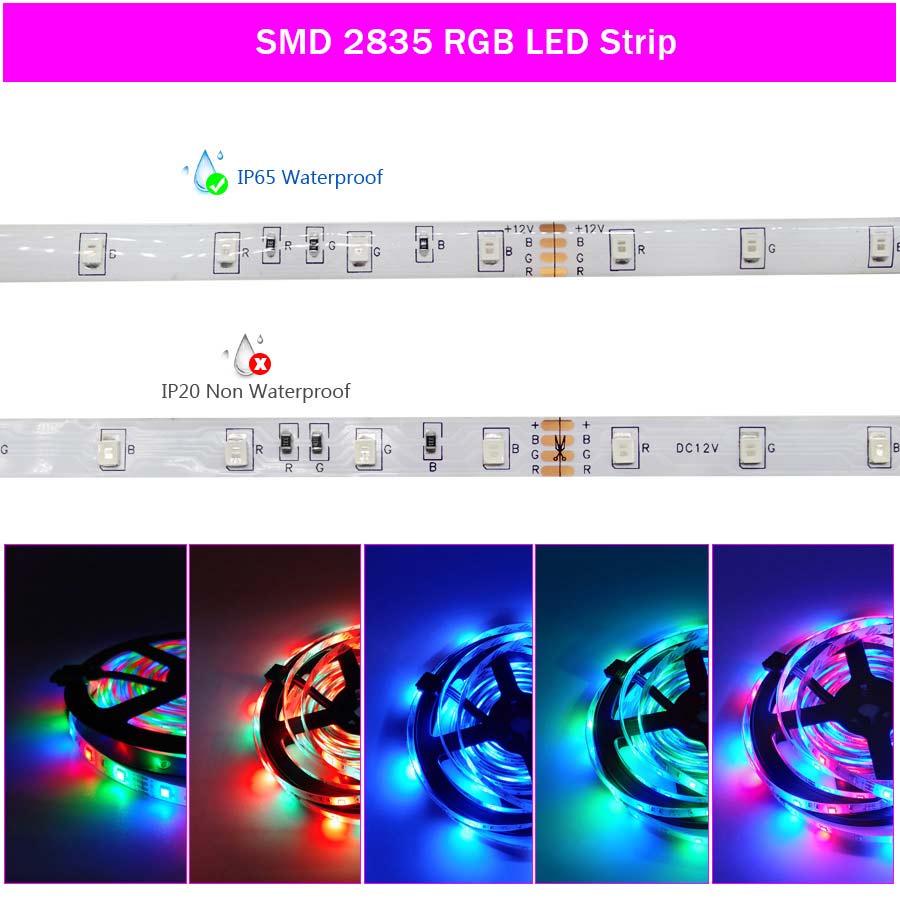 waterproof led strip lights 2835