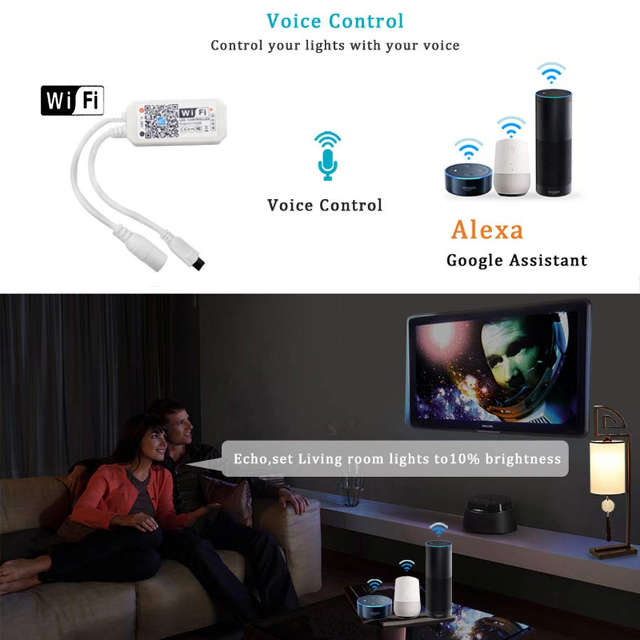 led flexible lighting strip voice control