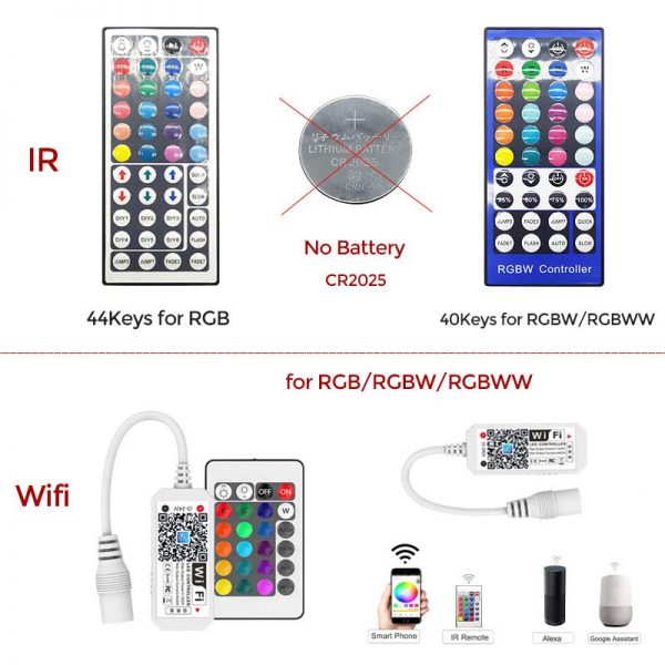 rgbw led strip lights with remote