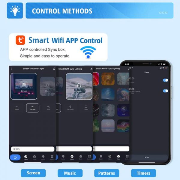 smart led strip lights app wifi control