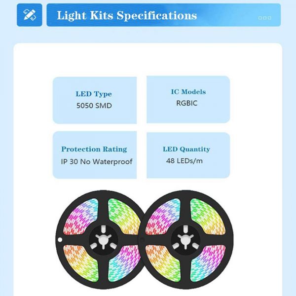 smart wifi rgbw led strip lighting kit with easy app control
