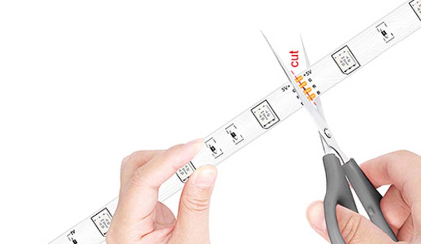 how to cut led strip lights