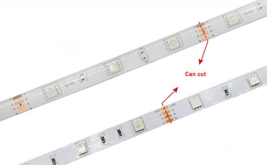 how to cut led strip lights