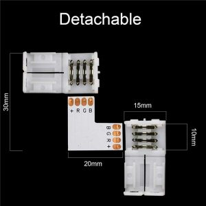 led strip connector 4 pin 90 degree