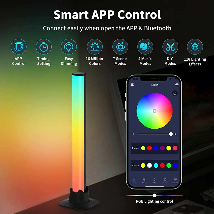 smart led lights bar