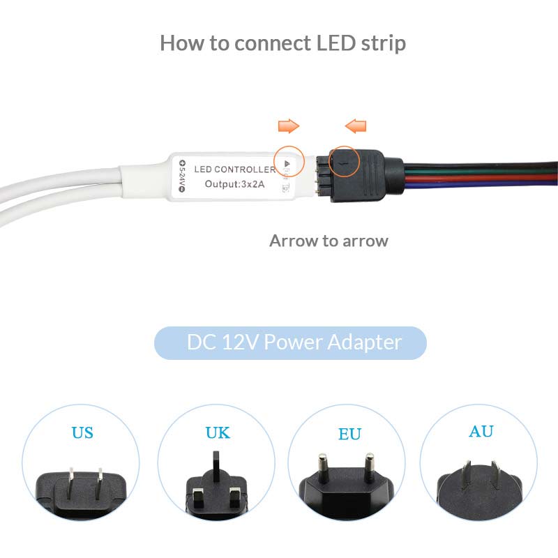 how to connect led strip lights