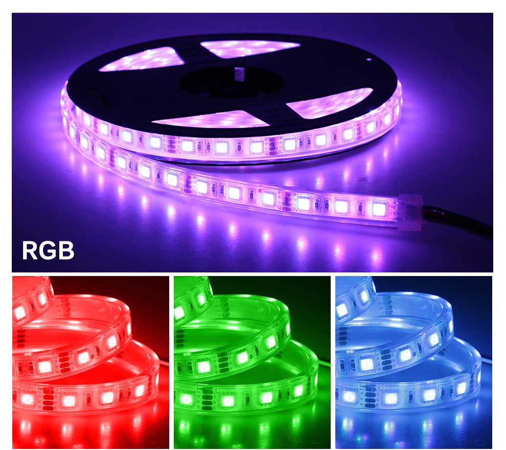 rgb led waterproof lights strip